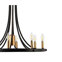 Jonathan Y Gold Urbanna 26.75" 9-Light Adjustable Iron LED Chandelier