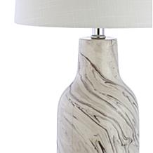 JONATHAN Y Gray and White Webb 23" Ceramic LED Table Lamp


