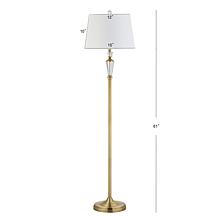 Jonathan Y Harper 61"   Crystal and Brass LED Floor Lamp