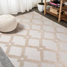 JONATHAN  Y High-Low Pile Ogee Trellis Indoor/Outdoor 5' x 8' Rug