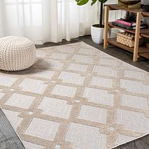 JONATHAN  Y High-Low Pile Ogee Trellis Indoor/Outdoor 5' x 8' Rug