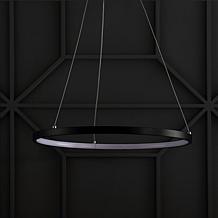 JONATHAN Y Matte Black Bradley 15.7" Integrated LED Metal Chandelier