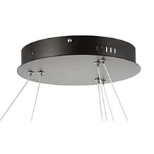 JONATHAN Y Matte Black Brice 24" Integrated LED Metal Chandelier