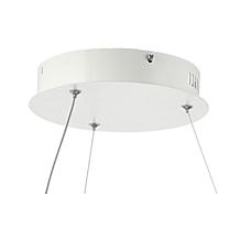 JONATHAN Y Matte White Baxter 23.5" Integrated LED Metal Hoop Pendant