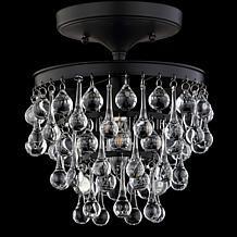 JONATHAN Y Oil Rubbed Bronze Toronto 10" Metal Crystal Chandelier