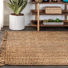 Jonathan Y Pata Hand Woven Chunky Jute 8' x 10' Area Rug with Fringe