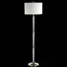 JONATHAN Y Polished Nickel Clear Ralph 60" Metal Glass Floor Lamp