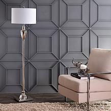 JONATHAN Y Polished Nickel Othello 62" Metal LED Floor Lamp