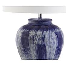 JONATHAN Y Seaside Blue Wayland 26" Ceramic LED Table Lamp