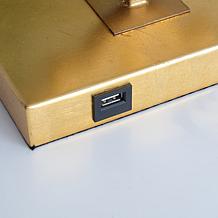 Jonathan Y Selina 32" Iron Ogee Trellis Modern LED USB Table Lamp 