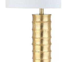 Jonathan Y Serena 63" Metal LED Floor Lamp in Gold Leaf