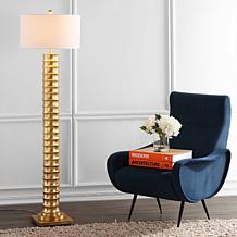 Jonathan Y Serena 63" Metal LED Floor Lamp in Gold Leaf