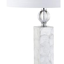 JONATHAN Y White Bailey 32" Seashell LED Set of 2 Table Lamps