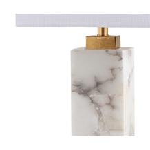 JONATHAN Y White Gold Leaf Elizabeth 27.5" Alabaster LED Table Lamp