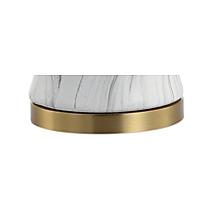 JONATHAN Y White Gold Prague 28" Ceramic Marble LED Table Lamp