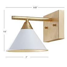JONATHAN Y White Gold Yvette 9.25" 1-light Metal Wall Sconce