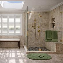 Joy CleanBoss Bath Makeover 12pc USA Cotton Towel Set w/Rug