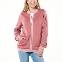 Joy CleanBoss Luxurious Faux Suede Reversible Bomber Jacket