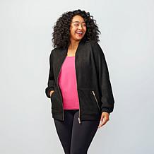 Joy CleanBoss Luxurious Faux Suede Reversible Bomber Jacket