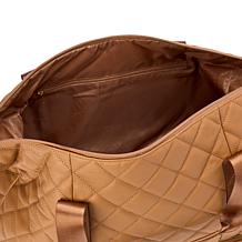 Joy First Class Luxury Leather Quilted Double Decker Weekender