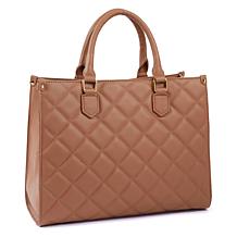 Joy First Class Luxury Leather Quilted Handbag & Clutch Wallet