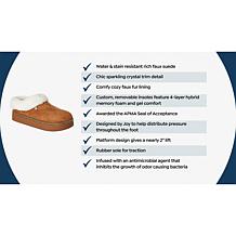 Joy Glamorous Cozy Slippers w/Orthotic Insole Best Gift Ever!