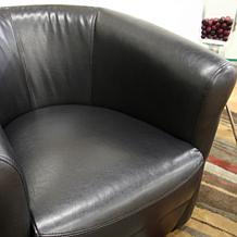 Julian Leather-Like Club Chair with 360 Swivel