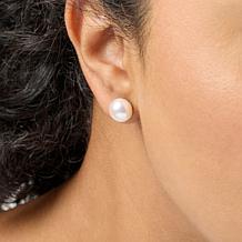 KALIFANO 10-12mm Cultured Freshwater Pearl Stud Earrings