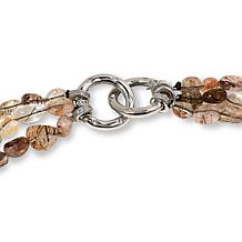 KALIFANO Gemstone Nugget Convertible Multi-Strand Necklace