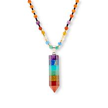 KALIFANO Multigemstone "Rainbow" Drop Necklace