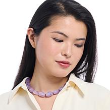 KALIFANO Sterling Silver Amethyst Nugget 22" Necklace