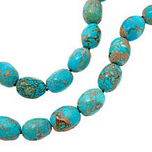 KALIFANO Turquoise-Color Howlite Bead 34-1/2" Necklace