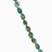 KALIFANO Turquoise-Color Howlite Bead 73" Necklace