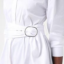 KAP by Kaphill Stretch Poplin Belted Shirt