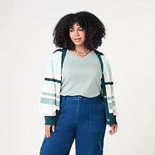KAP by Kaphill V-Neck Top with Gathering Sleeve