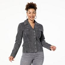 kathy ireland® Fashion 360 Denim Corset Style Blazer
