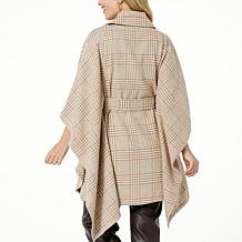 kathy ireland® Fashion 360 Swiss Chateau Faux Wool Belted Poncho