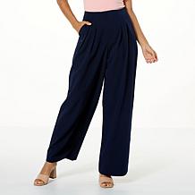 G by Giuliana Satin Crepe Pull-On Wide-Leg Pant - 20813169