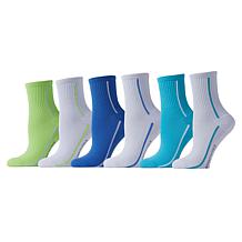 Kenneth Cole 6-Pack Demi Crew Sock