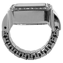 Kessaris Crystal-Accent Expansion Band Ring Watch