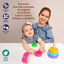Kids Hits Stack and Play Monkey Wooden Stacking and Sorting Ring Toy