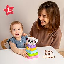 Kids Hits Stack and Play Panda Wooden Stacking and Sorting Ring Toy