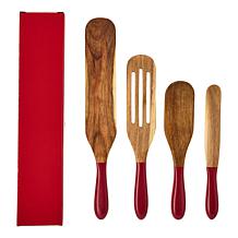 Kitchen HQ 4-pack of 4-piece Acacia Wood Spurtles Sets w/Gift Box