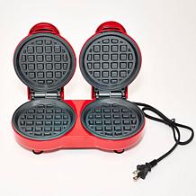 Kitchen HQ Double Mini Waffle Maker with Dual Plates