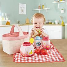 Kitchen Playset Toddler Picnic Set with Soft Food Items