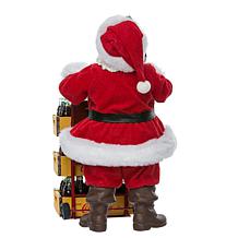 Kurt Adler 10.5" Coca-Cola Santa with Delivery Cart 2-piece Set