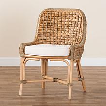 Kyle Dining Chair with Rattan Frame and Seagrass Weave