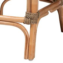 Kyle Natural Rattan Counter Stool with Cushion, 39.6"H