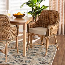 Kyle Natural Rattan Dining Chair with Removable Cushion