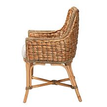 Kyle Natural Rattan Dining Chair with Removable Cushion